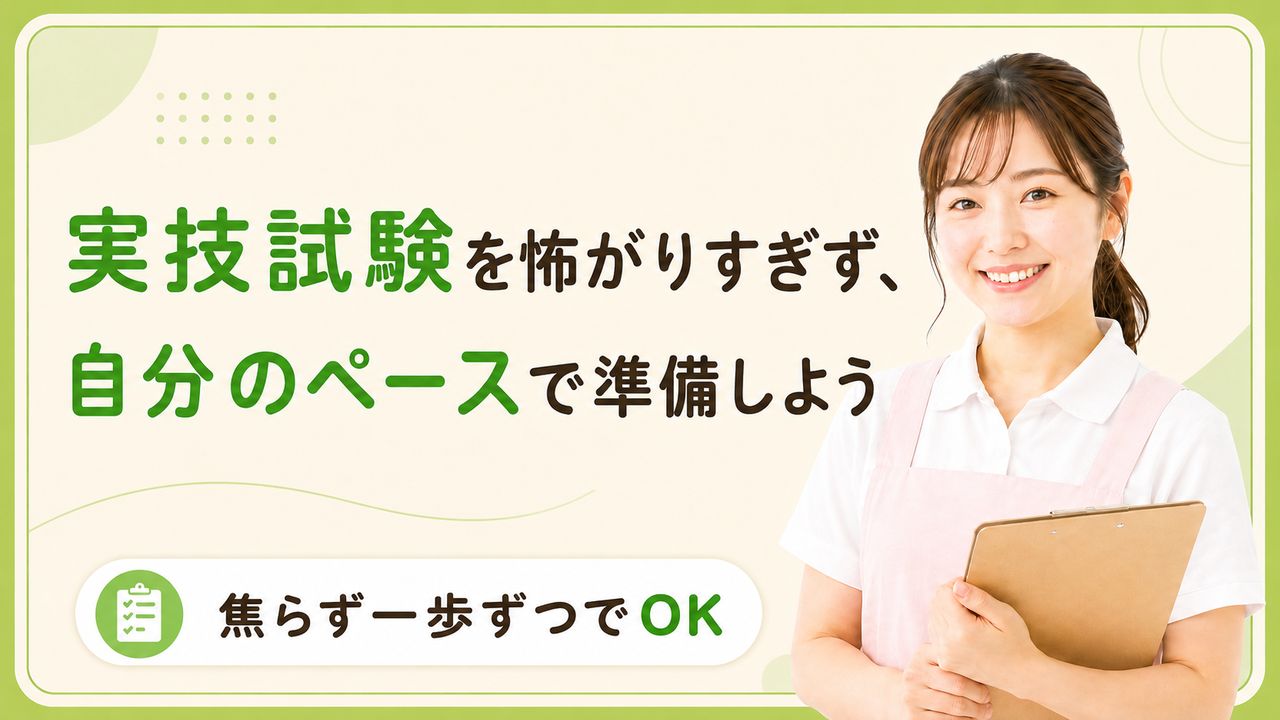実技試験を怖がりすぎず、自分のペースで準備しよう